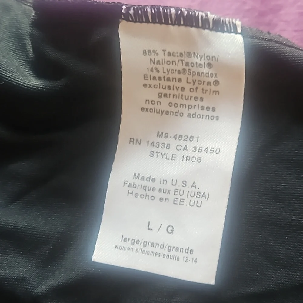 Danskin New York City Ballet camisole mock wrap black leotard size L - Picture 7 of 8